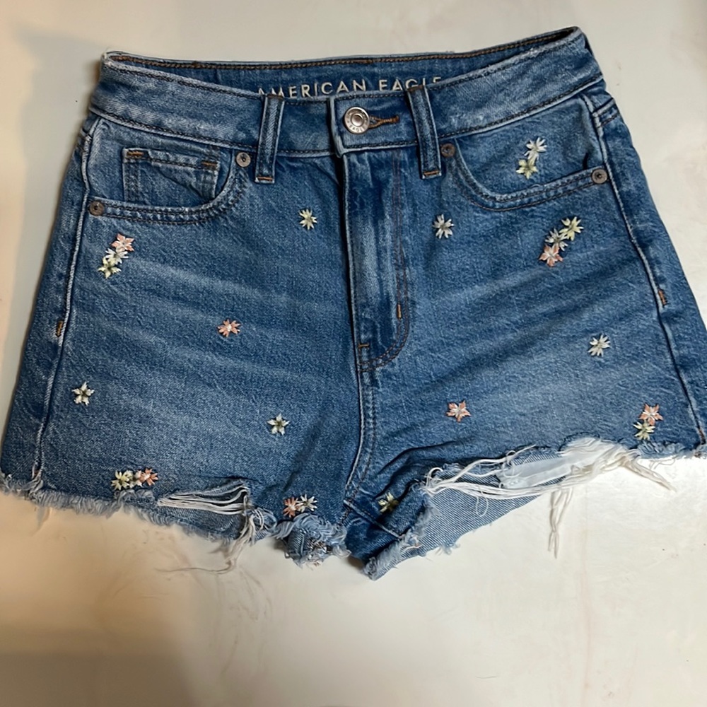 American eagle denim mom short